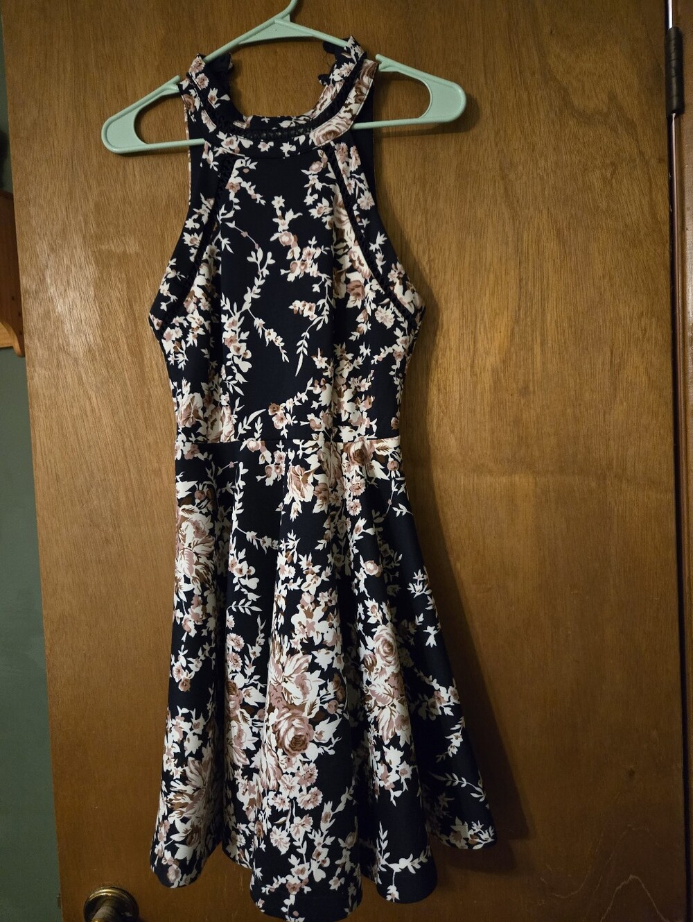 Womens Navy Floral Dress